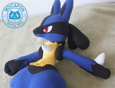 realistic lucario|giant lucario plush.